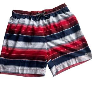 Speedo Men's Red, White & Blue Swim Trunks Size XL - EUC